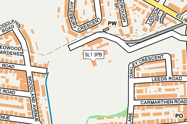SL1 3PB map - OS OpenMap – Local (Ordnance Survey)