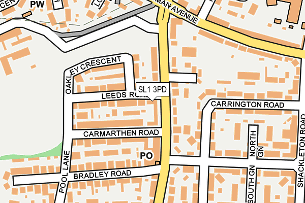 SL1 3PD map - OS OpenMap – Local (Ordnance Survey)