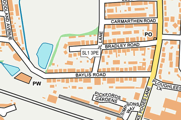 SL1 3PE map - OS OpenMap – Local (Ordnance Survey)