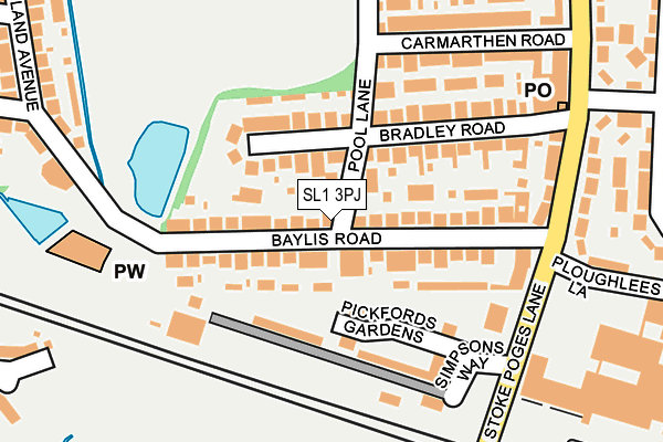 SL1 3PJ map - OS OpenMap – Local (Ordnance Survey)