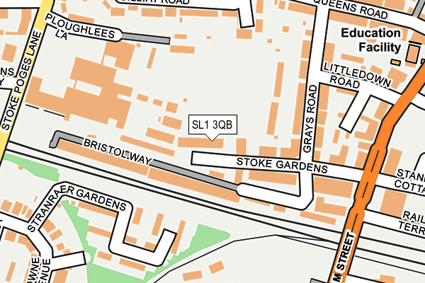 SL1 3QB map - OS OpenMap – Local (Ordnance Survey)