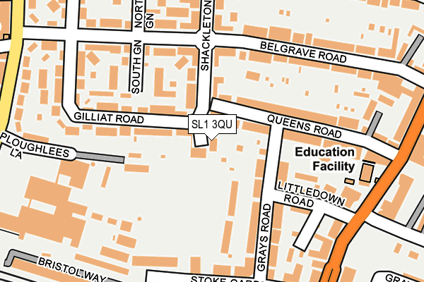 SL1 3QU map - OS OpenMap – Local (Ordnance Survey)