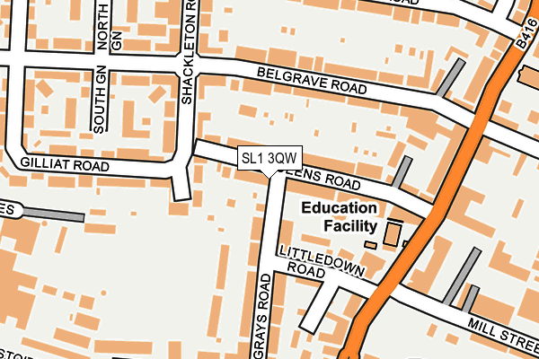 SL1 3QW map - OS OpenMap – Local (Ordnance Survey)