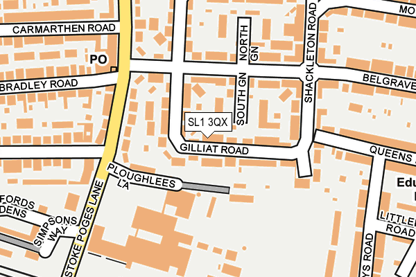 SL1 3QX map - OS OpenMap – Local (Ordnance Survey)