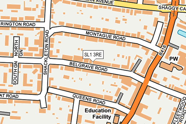 SL1 3RE map - OS OpenMap – Local (Ordnance Survey)