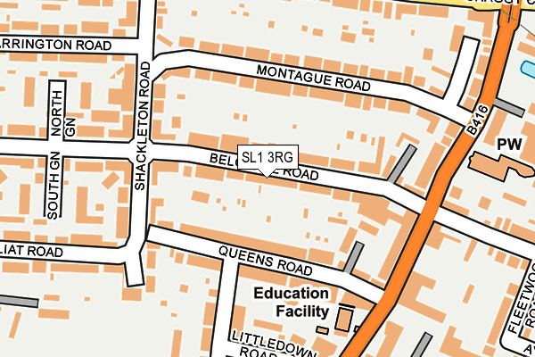 SL1 3RG map - OS OpenMap – Local (Ordnance Survey)