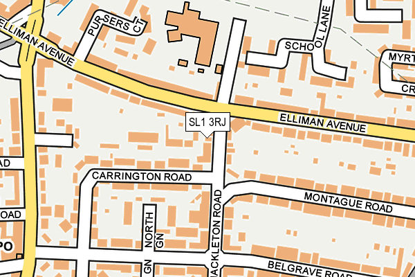 SL1 3RJ map - OS OpenMap – Local (Ordnance Survey)