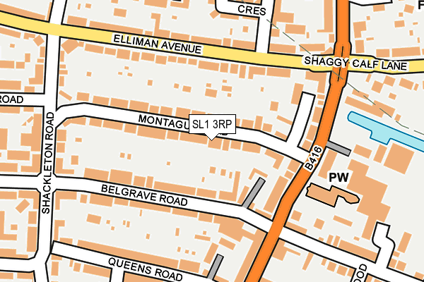 SL1 3RP map - OS OpenMap – Local (Ordnance Survey)