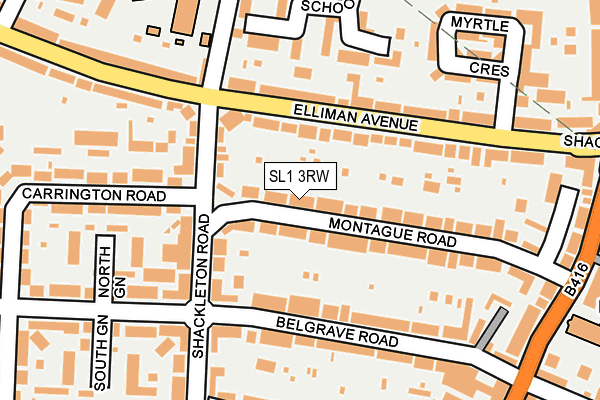 SL1 3RW map - OS OpenMap – Local (Ordnance Survey)