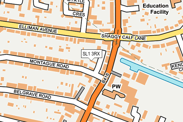 SL1 3RX map - OS OpenMap – Local (Ordnance Survey)