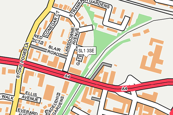 SL1 3SE map - OS OpenMap – Local (Ordnance Survey)