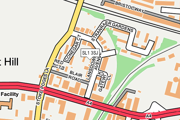 SL1 3SJ map - OS OpenMap – Local (Ordnance Survey)
