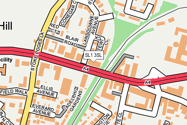 SL1 3SL map - OS OpenMap – Local (Ordnance Survey)