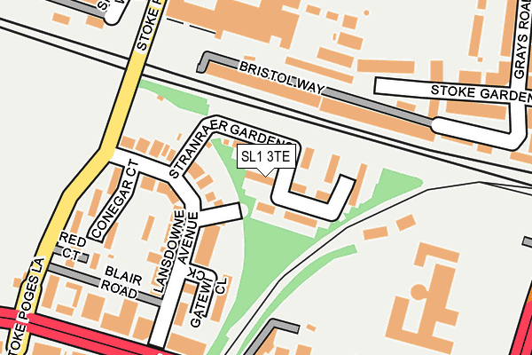 SL1 3TE map - OS OpenMap – Local (Ordnance Survey)