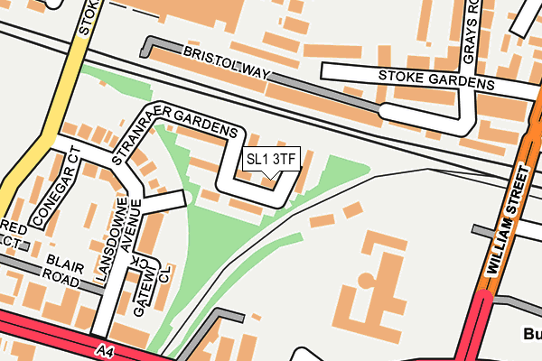 SL1 3TF map - OS OpenMap – Local (Ordnance Survey)
