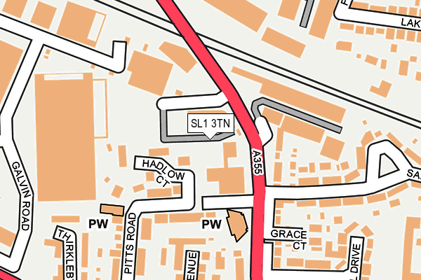 SL1 3TN map - OS OpenMap – Local (Ordnance Survey)