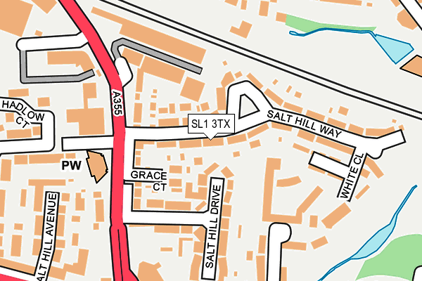 SL1 3TX map - OS OpenMap – Local (Ordnance Survey)