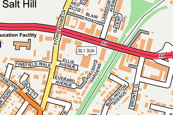 SL1 3UA map - OS OpenMap – Local (Ordnance Survey)