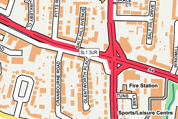 SL1 3UR map - OS OpenMap – Local (Ordnance Survey)