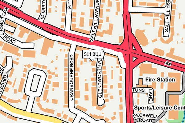 SL1 3UU map - OS OpenMap – Local (Ordnance Survey)