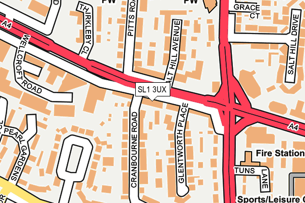 SL1 3UX map - OS OpenMap – Local (Ordnance Survey)
