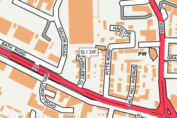 SL1 3XF map - OS OpenMap – Local (Ordnance Survey)