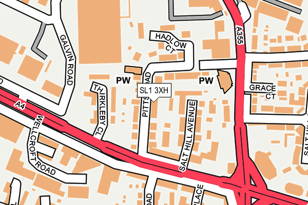 SL1 3XH map - OS OpenMap – Local (Ordnance Survey)