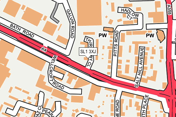 SL1 3XJ map - OS OpenMap – Local (Ordnance Survey)