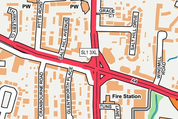 SL1 3XL map - OS OpenMap – Local (Ordnance Survey)