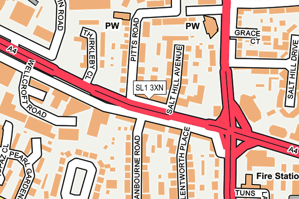 SL1 3XN map - OS OpenMap – Local (Ordnance Survey)