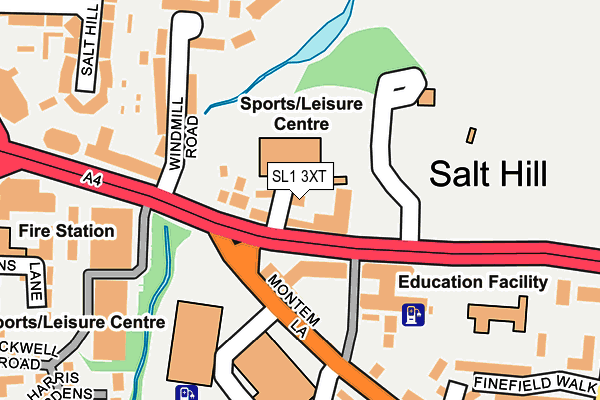 SL1 3XT map - OS OpenMap – Local (Ordnance Survey)