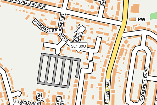 SL1 3XU map - OS OpenMap – Local (Ordnance Survey)