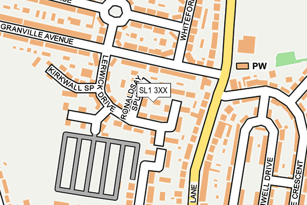 SL1 3XX map - OS OpenMap – Local (Ordnance Survey)