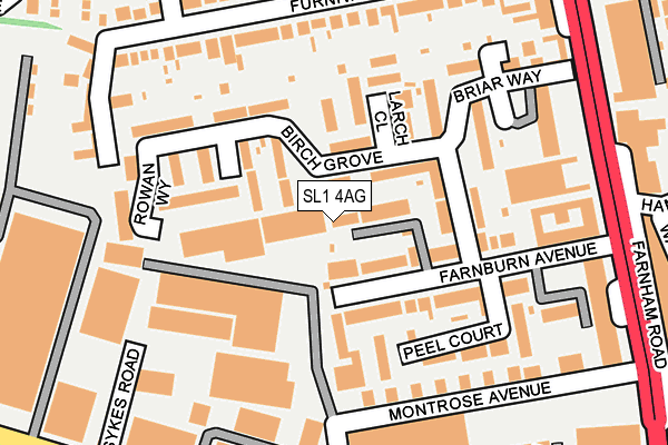 SL1 4AG map - OS OpenMap – Local (Ordnance Survey)