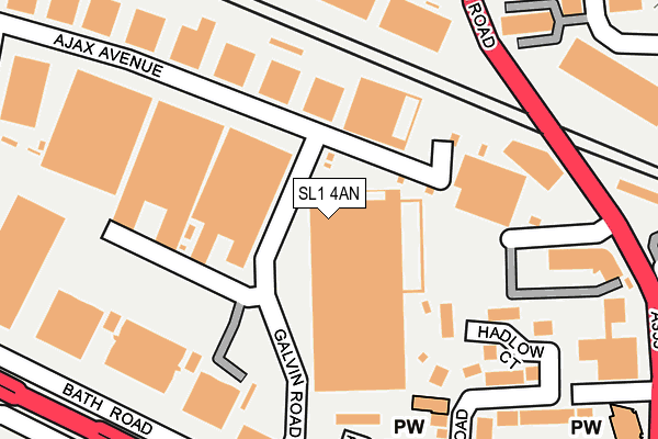 SL1 4AN map - OS OpenMap – Local (Ordnance Survey)