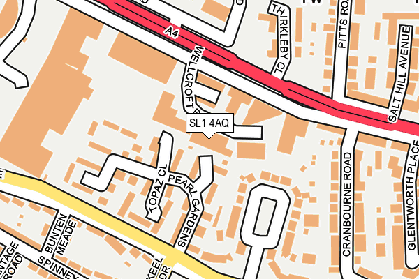 SL1 4AQ map - OS OpenMap – Local (Ordnance Survey)