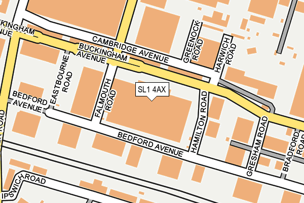 SL1 4AX map - OS OpenMap – Local (Ordnance Survey)