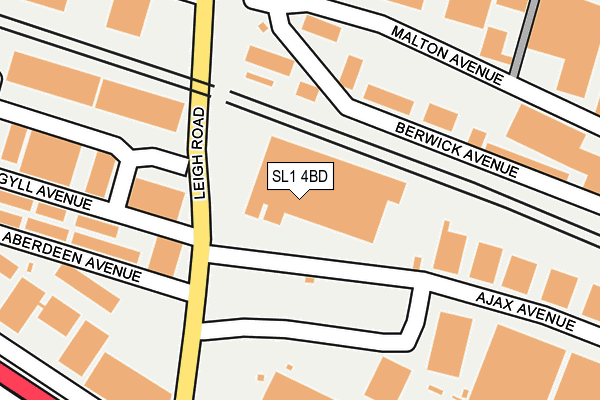 SL1 4BD map - OS OpenMap – Local (Ordnance Survey)