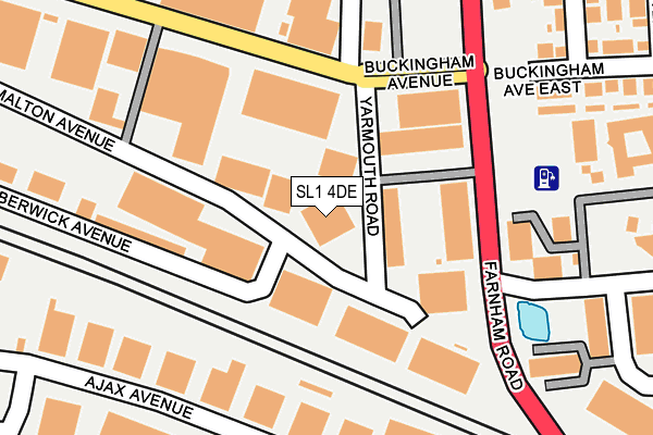 SL1 4DE map - OS OpenMap – Local (Ordnance Survey)