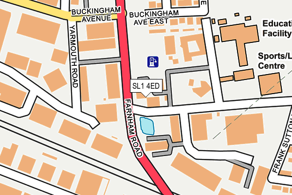 SL1 4ED map - OS OpenMap – Local (Ordnance Survey)