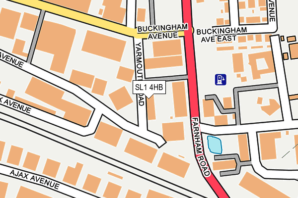 SL1 4HB map - OS OpenMap – Local (Ordnance Survey)