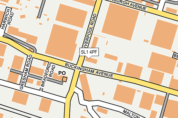 SL1 4PF map - OS OpenMap – Local (Ordnance Survey)