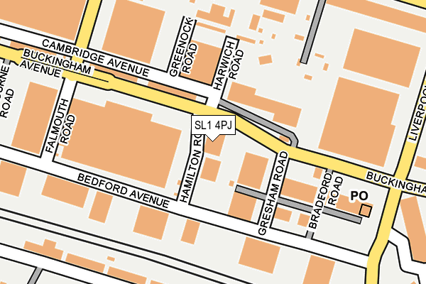 SL1 4PJ map - OS OpenMap – Local (Ordnance Survey)