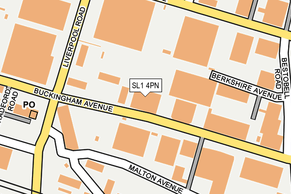 SL1 4PN map - OS OpenMap – Local (Ordnance Survey)