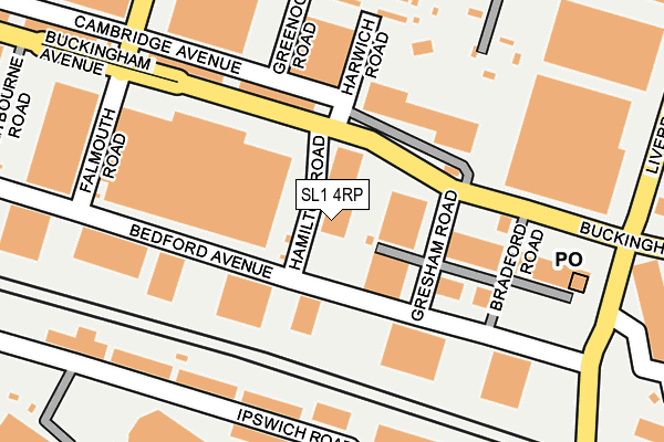 SL1 4RP map - OS OpenMap – Local (Ordnance Survey)