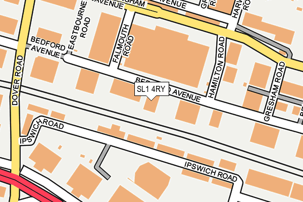 SL1 4RY map - OS OpenMap – Local (Ordnance Survey)