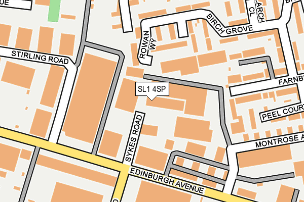 SL1 4SP map - OS OpenMap – Local (Ordnance Survey)