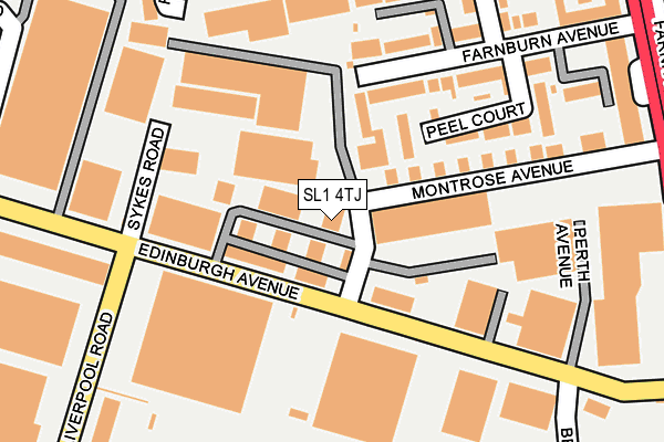 SL1 4TJ map - OS OpenMap – Local (Ordnance Survey)