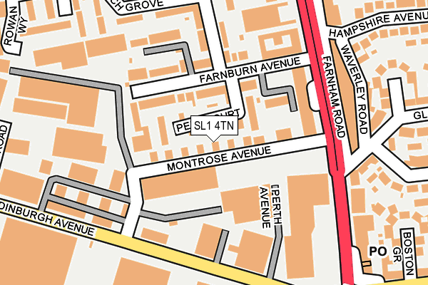 SL1 4TN map - OS OpenMap – Local (Ordnance Survey)