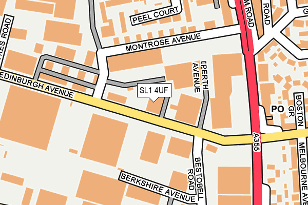 SL1 4UF map - OS OpenMap – Local (Ordnance Survey)